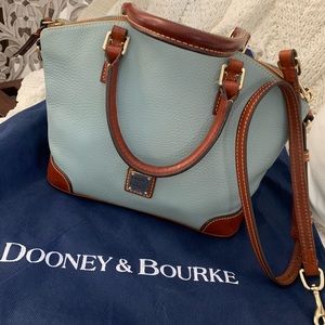Designer Dooney & Bourke 1975 Leather DB Monogrammed Handbag